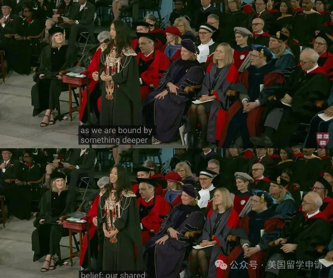 讲的中国女生蒋雨融来自青岛英高毕业本科就读于杜克爱游戏app入口震撼全场！史上首位在哈佛毕业演(图4)